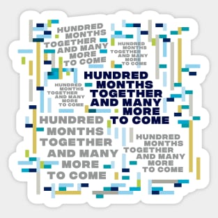 Hundred months together, word cloud Sticker